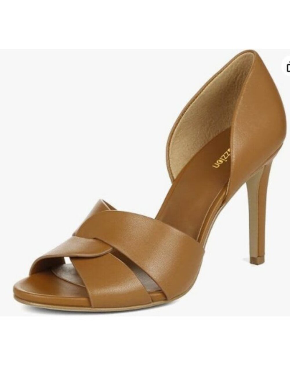 Pazzion Women Open Almond Toe High Heeled Pumps Stiletto Heel Two Pieces Brown